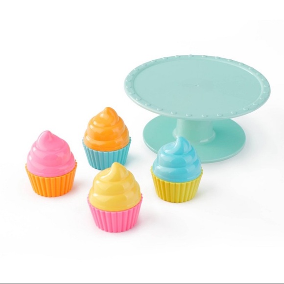 NWT Target Bullseye Playground Cupcake Play Set, 1 Stand & 4 Cupcakes - Picture 1 of 5